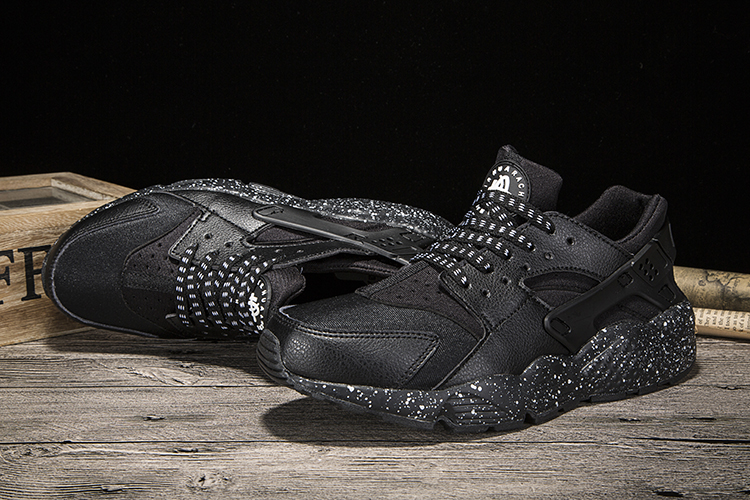 New Nike Air Huarache All Black Shoes - Click Image to Close